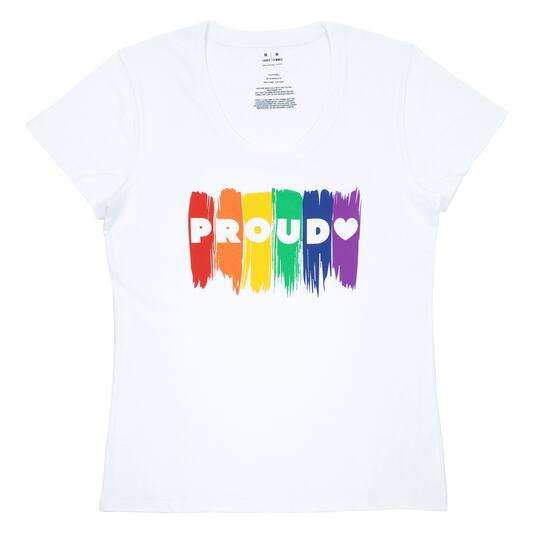 Pride Month Proud Scoop Neck Ladies T-Shirt by Celebrate It&#x2122;